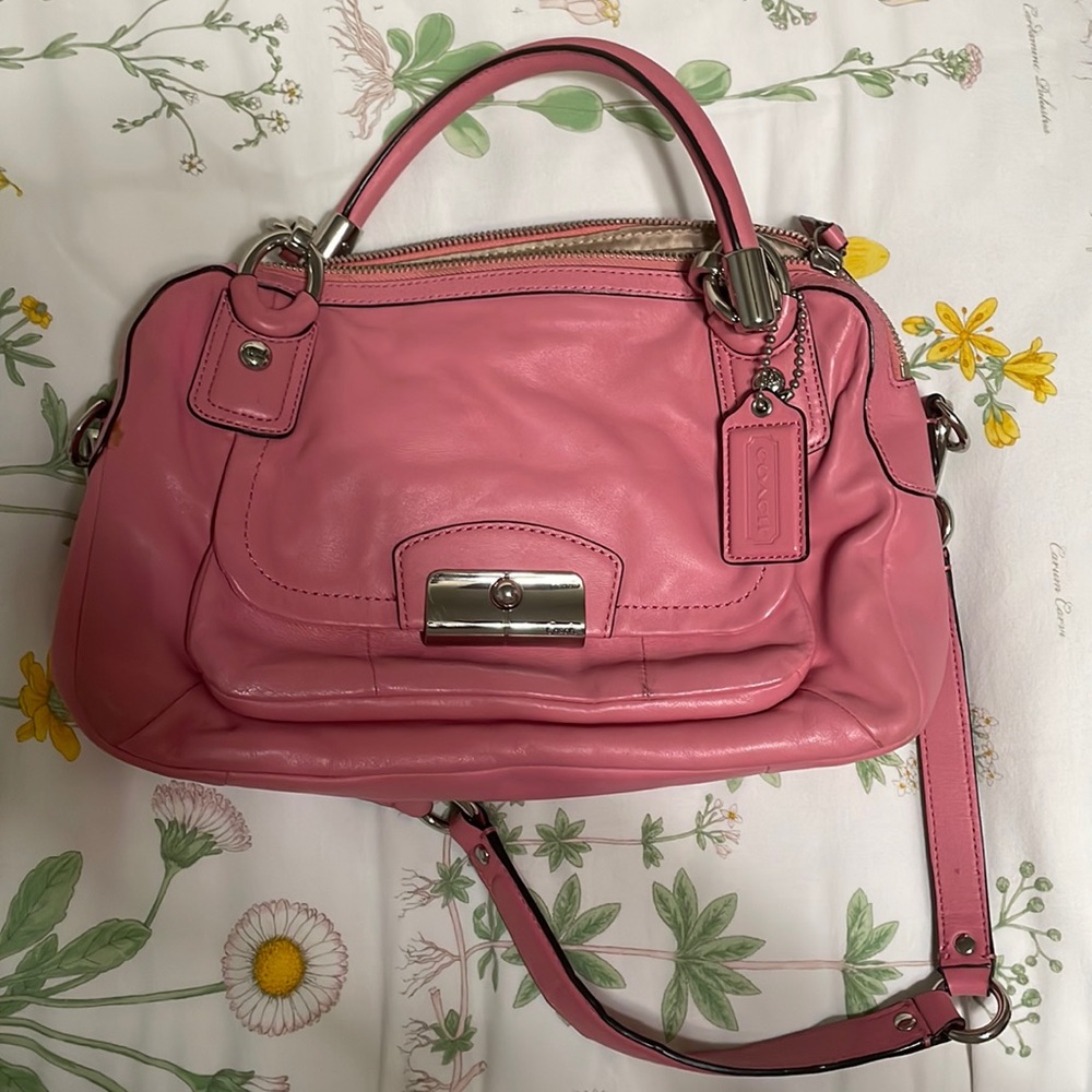 Pink Coach shoulder bag